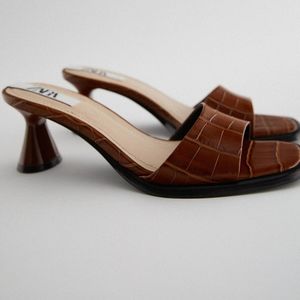Zara Animal Embossed Mule Sandal